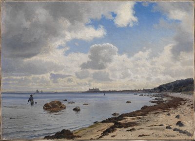Costa norte de Selandia con vista a Kronborg de Vilhelm Kyhn
