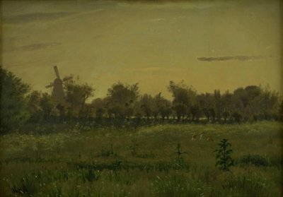 El prado cerca de la casa del artista en Farimagsvej, fuera de Copenhague de Vilhelm Kyhn