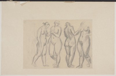 Cuatro modelos femeninos de pie de Vilhelm Lundstrøm