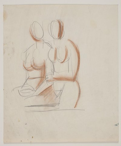 Estudio de composición con 2 mujeres desnudas de Vilhelm Lundstrøm