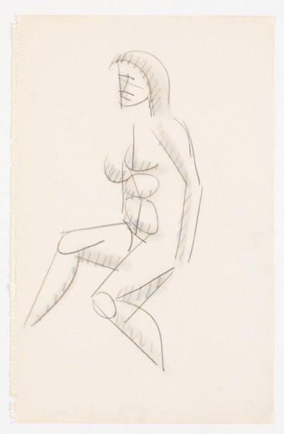 Modelo Sentada, Mirando a la Izquierda de Vilhelm Lundstrøm