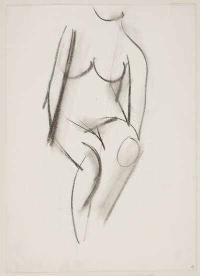 Mujer desnuda sentada vista de frente de Vilhelm Lundstrøm