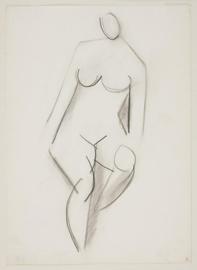 Mujer Desnuda Sentada Vista de Frente de Vilhelm Lundstrøm