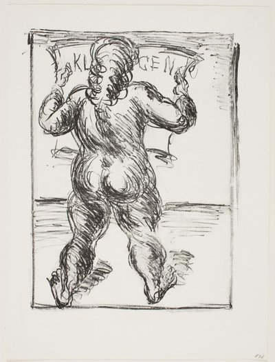 Mujer de pie vista desde atrás de Vilhelm Lundstrøm