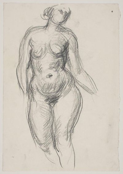 Modelo femenina de pie de Vilhelm Lundstrøm