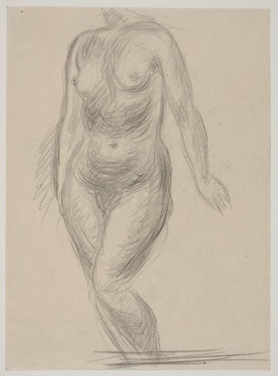 Modelo femenina de pie de Vilhelm Lundstrøm