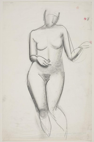 Modelo femenina de pie de Vilhelm Lundstrøm