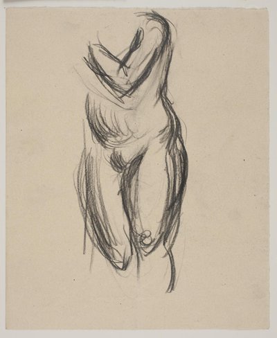 Modelo femenina de pie de Vilhelm Lundstrøm