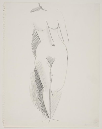 Modelo femenino de pie de Vilhelm Lundstrøm