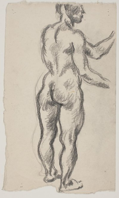 Modelo de pie, visto desde atrás de Vilhelm Lundstrøm