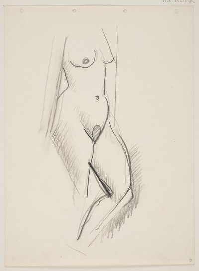 Mujer Desnuda de Pie, Mirando a la Derecha de Vilhelm Lundstrøm