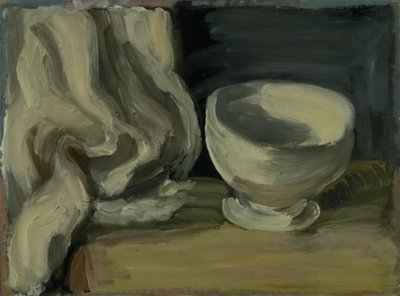 Naturaleza Muerta con Tela y Cuenco de Vilhelm Lundstrøm