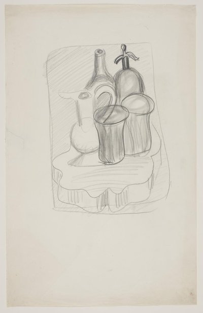 Estudio para una composición con botella y sifón, llamada "embriaguez" de Vilhelm Lundstrøm