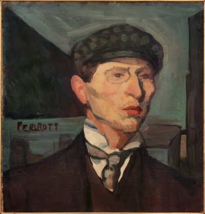 autorretrato de Vilmos Perlrott-Csaba