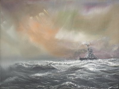Bismarck señala al Prinz Eugen 0959hrs 24051941, 2007 de Vincent Alexander Booth