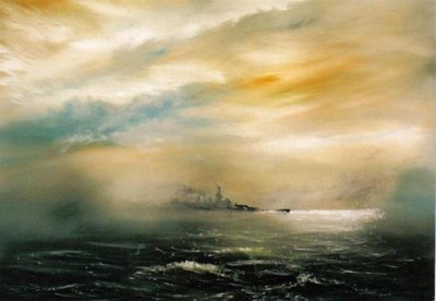 Amanecer antes del amanecer del desastre HMS Hood 1941, 2012 de Vincent Alexander Booth