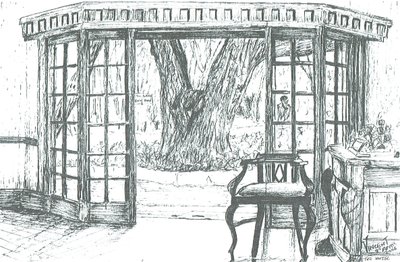 Recepción del hotel en el Lago Naivasha, Kenia de Vincent Alexander Booth