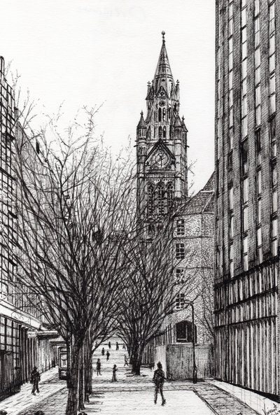 Ayuntamiento de Manchester desde Deansgate, 2007 de Vincent Alexander Booth