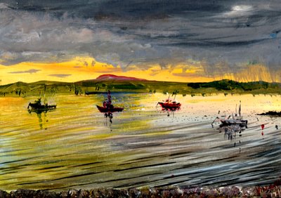 En la Isla Sagrada al Atardecer de Vincent Alexander Booth