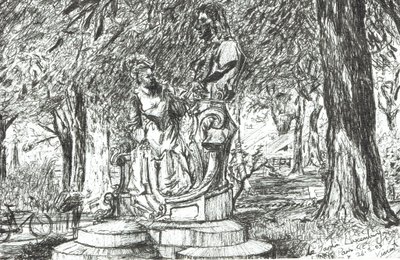 Estatua en el Jardín de Luxemburgo París, 2003 de Vincent Alexander Booth
