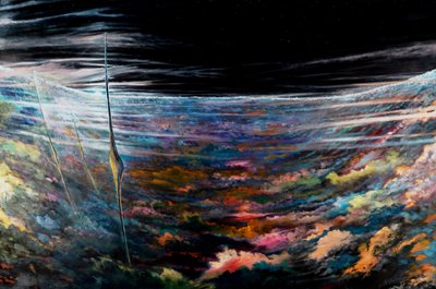 Creadores de Tormentas Vórtice Polar Norte dentro del Huracán Hexagonal SATURNO, 2021 de Vincent Alexander Booth