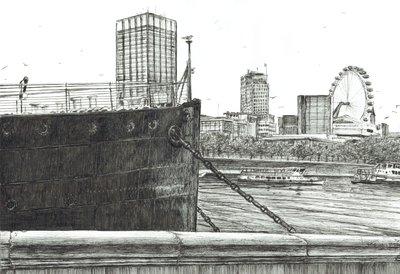 El arco negro en el Támesis, 2006 de Vincent Alexander Booth