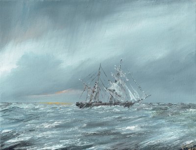 El Mary Celeste a la deriva 5 de diciembre de 1872, 2016 de Vincent Alexander Booth