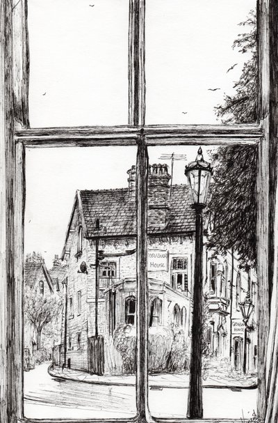 Vista desde el Old Hall Hotel Buxton, 2009 de Vincent Alexander Booth