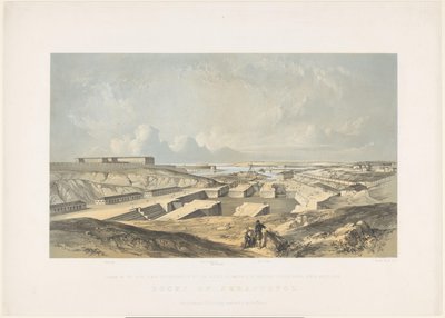 De Haven van Sebastopol, 1855 Muelles de Sebastopol (título sobre objeto) de Vincent Brooks