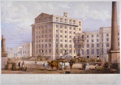 Refinería de azúcar en Leman Street, Stepney, Londres, 1851 de Vincent Brooks