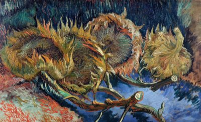 Cuatro girasoles cortados, 1887 de Vincent van Gogh