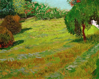 Jardín con sauce llorón, 1888 de Vincent van Gogh