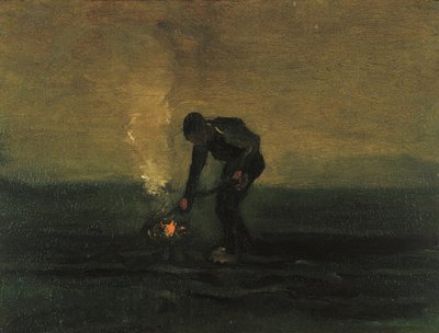 Campesino quemando maleza, 1883 de Vincent van Gogh