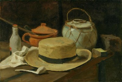 Naturaleza muerta con sombrero de paja amarillo, 1881 o 1885 de Vincent van Gogh