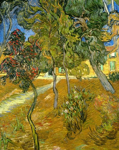 Árboles en el jardín del asilo, 1889 de Vincent van Gogh