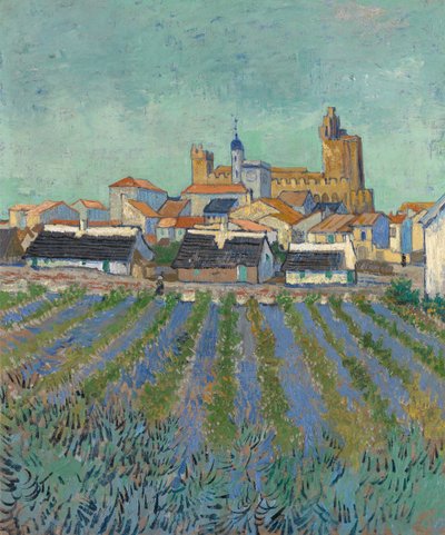 Vista de Saintes-Maries-de-la-Mer, 1888 de Vincent van Gogh