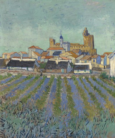 Vista de Saintes-Maries-de-la-Mer de Vincent van Gogh
