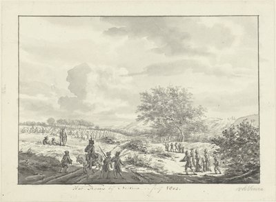 Campamento del ejército en las dunas cerca de Overveen en julio de 1803 The Camp cerca de Overveen, en julio de 1803 (título sobre el objeto) de Vincent Jansz. van der Vinne