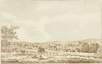 Campamento del ejército en Droogberg en Overveen, 19 de septiembre de 1787 de Vincent Jansz. van der Vinne