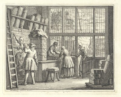 Interior de una tienda de telas de Vincent Laurensz. van der Vinne (II)