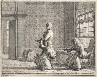 Sastre en un interior de Vincent Laurensz. van der Vinne (II)