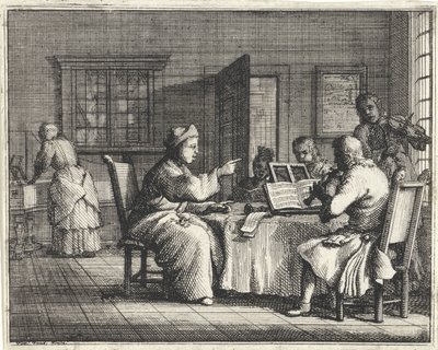 Profesor de música con estudiantes de Vincent Laurensz. van der Vinne (II)