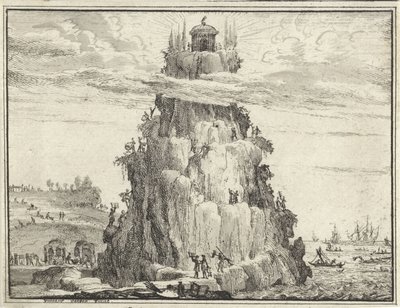 Templo de la sabiduría en una roca de Vincent Laurensz. van der Vinne (II)