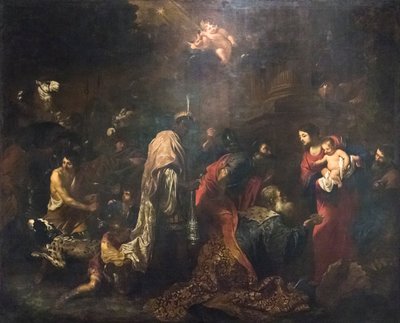 La Adoración de los Reyes Magos (óleo sobre lienzo) de Vincent Malo