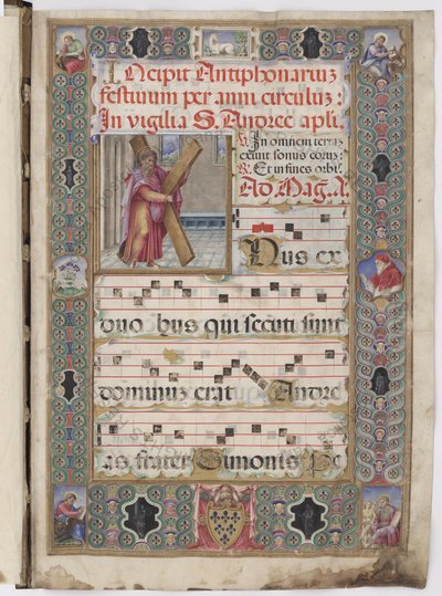 Antifonario de la Capilla Sixtina, Propio de los Santos, San Andrés de Vincent Raymond
