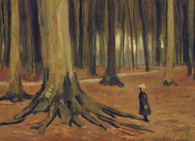 Una niña en un bosque, 1882 de Vincent van Gogh