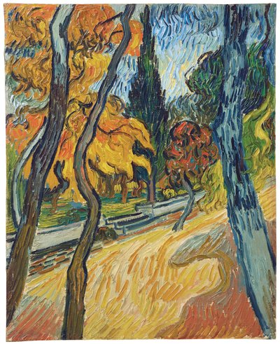 Árboles en el jardín del asilo, 1889 de Vincent van Gogh