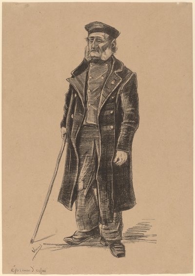 Residente del Asilo de Pobres, de pie de Vincent van Gogh