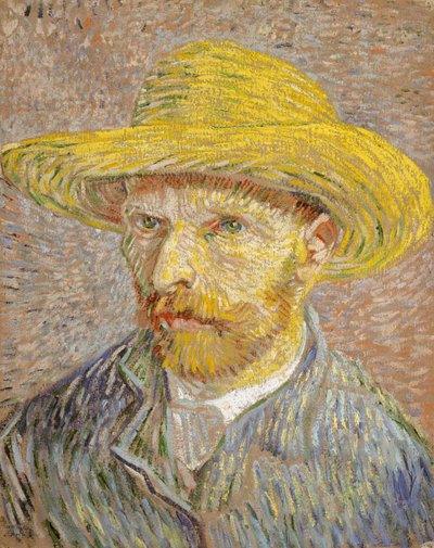 Autorretrato con sombrero de paja de Vincent van Gogh