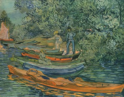 Orilla del río con botes de remo en Auvers, 1890, 1947 de Vincent van Gogh